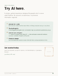 Thumbnail of a flyer reading 'Try AI Here'.